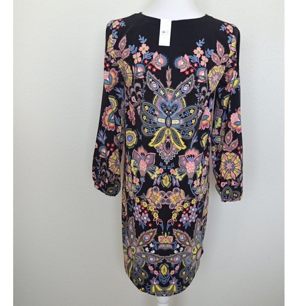 LOFT Floral Paisley Long Sleeve Dress NEW - Picture 6 of 7